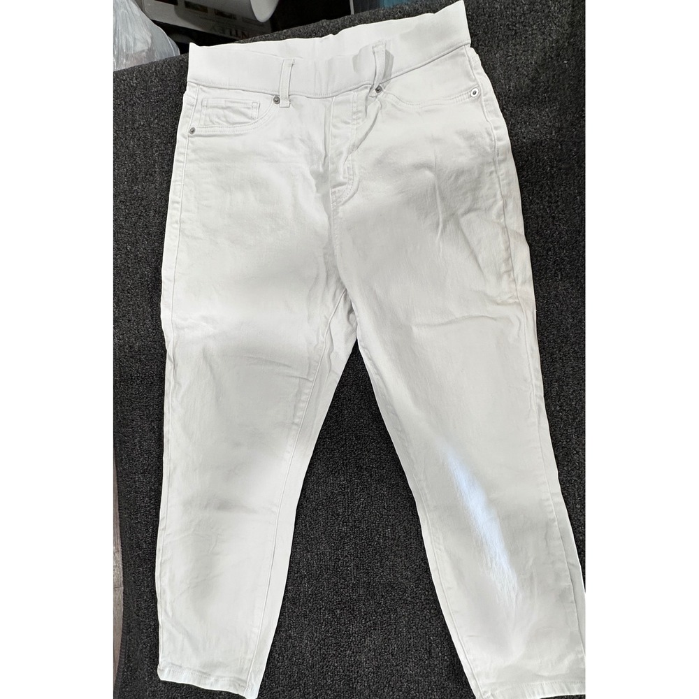 Time and Tru Womens White High Rise Skinny Jeans Size M 8-10 Stretch Denim - Picture 1 of 7